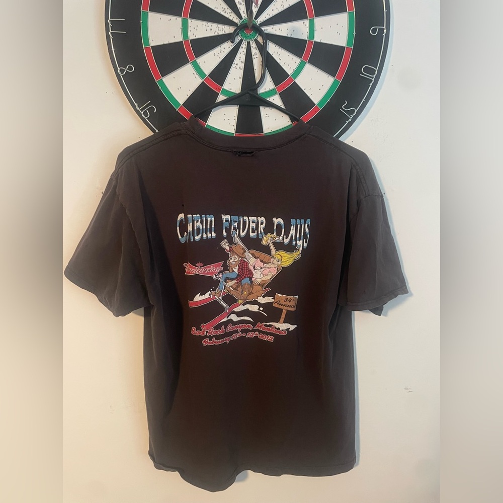 Black and blue vintage graphic tee skater shirt
